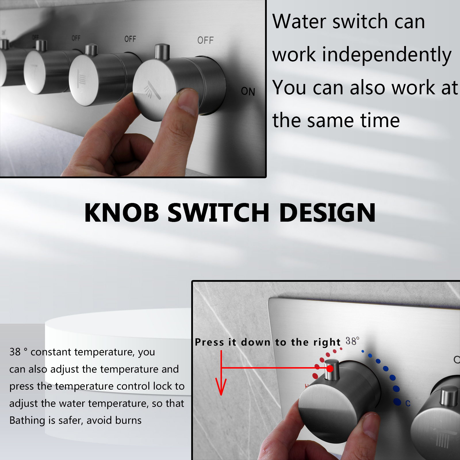 رأس دش من الفولاذ المقاوم للصدأ
