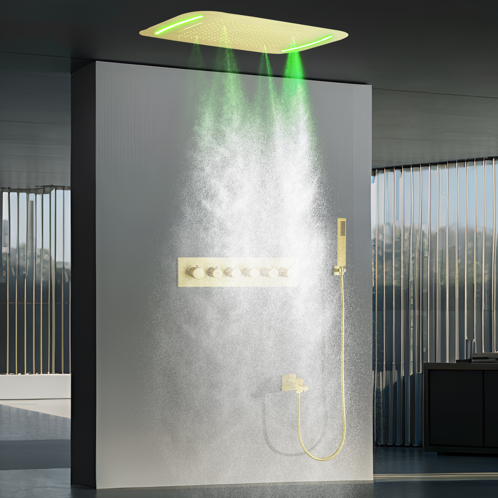 رأس الدش هطول الأمطار