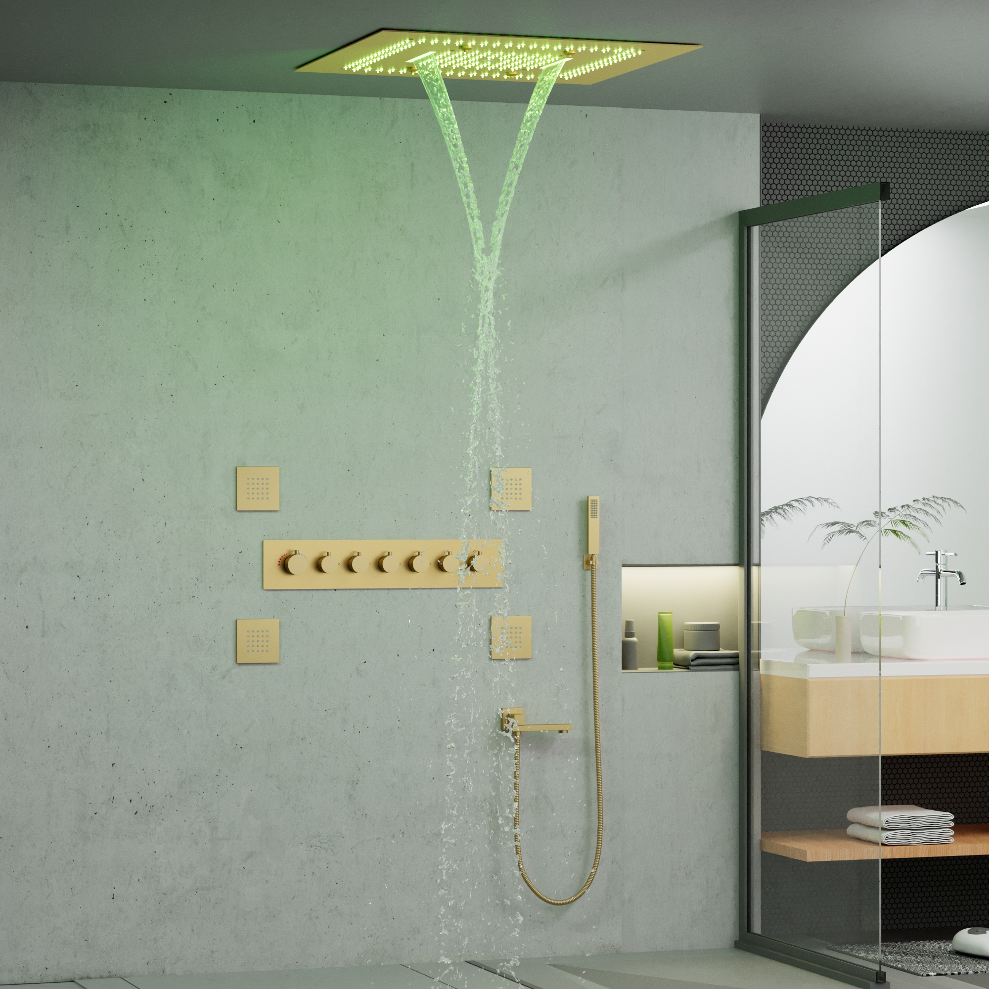 قياس رذاذ الاستحمام