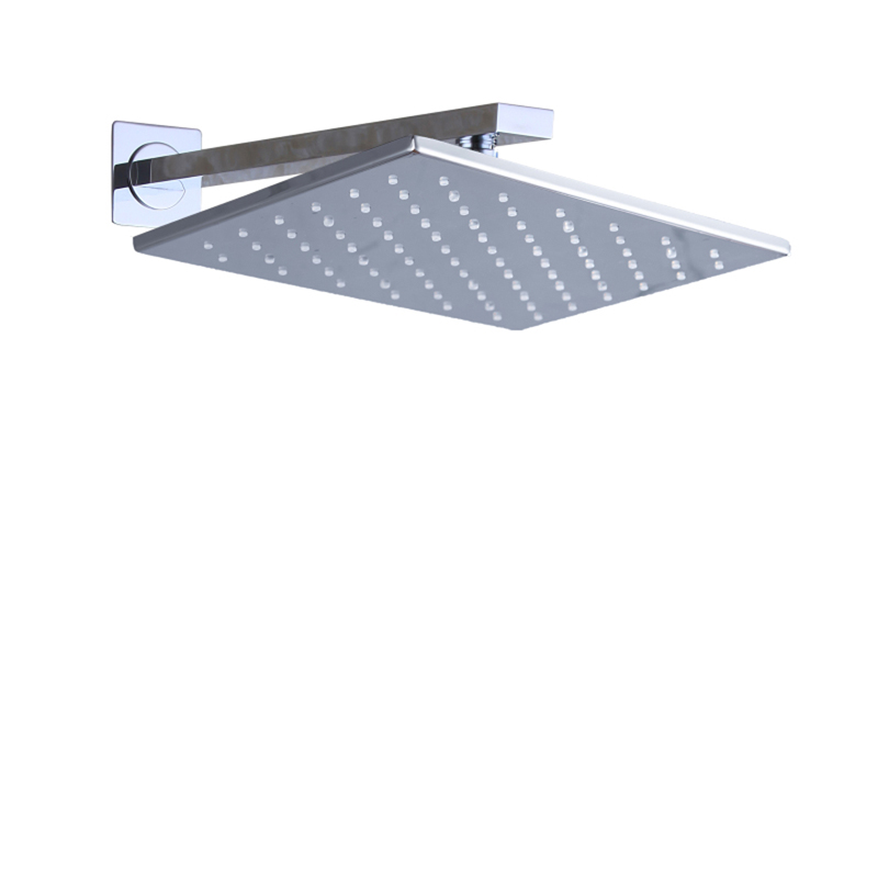 الكروم المصقول 28X18CM دش خلاط LED 3 درجة حرارة اللون تغيير الحمام جدار جبل دش الأمطار