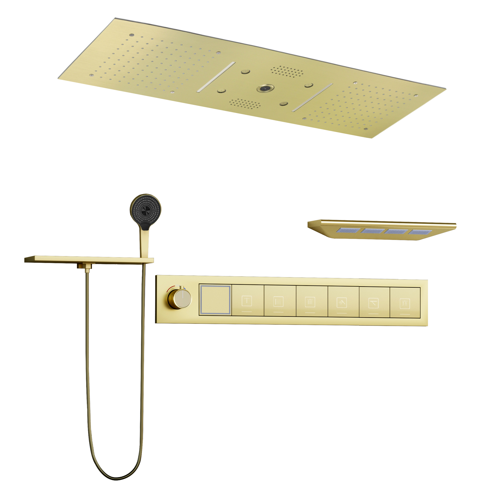 رأس دش ملون بإضاءة LED