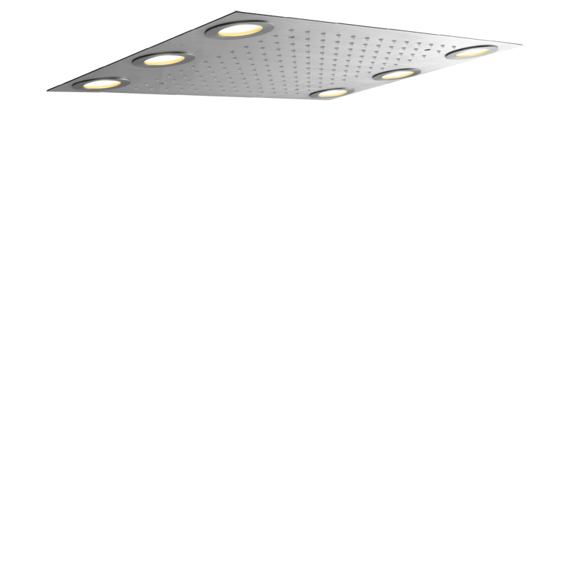 المبيعات الساخنة ماتي الأسود 50X36 سم رأس دش LED الحمام تضمين سقف هطول الأمطار دش