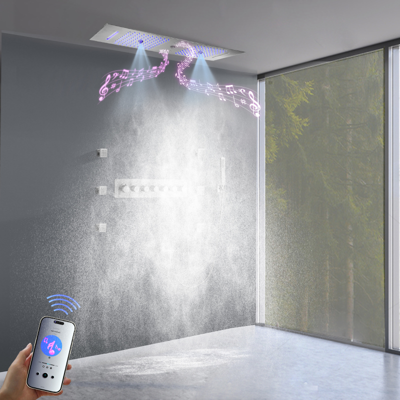 Bittone درجة حرارة ثابتة تدفق كبير نظام دش السقف، الحمام LED لوحة دش شلال مياه الأمطار دش صنبور المياه