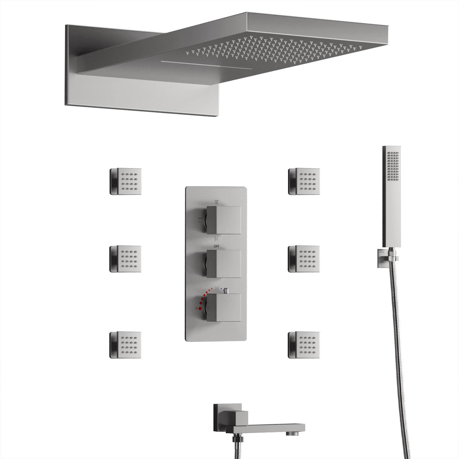 هدأ صمام الدش