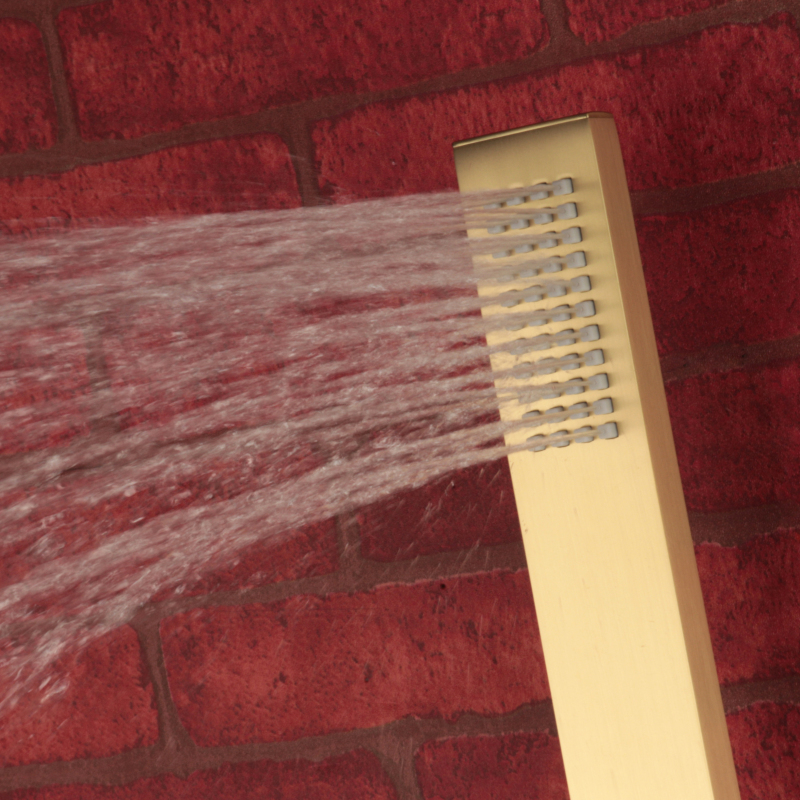 إكسسوارات دش الحمام رأس دش يدوي مستقيم من النحاس بالكامل