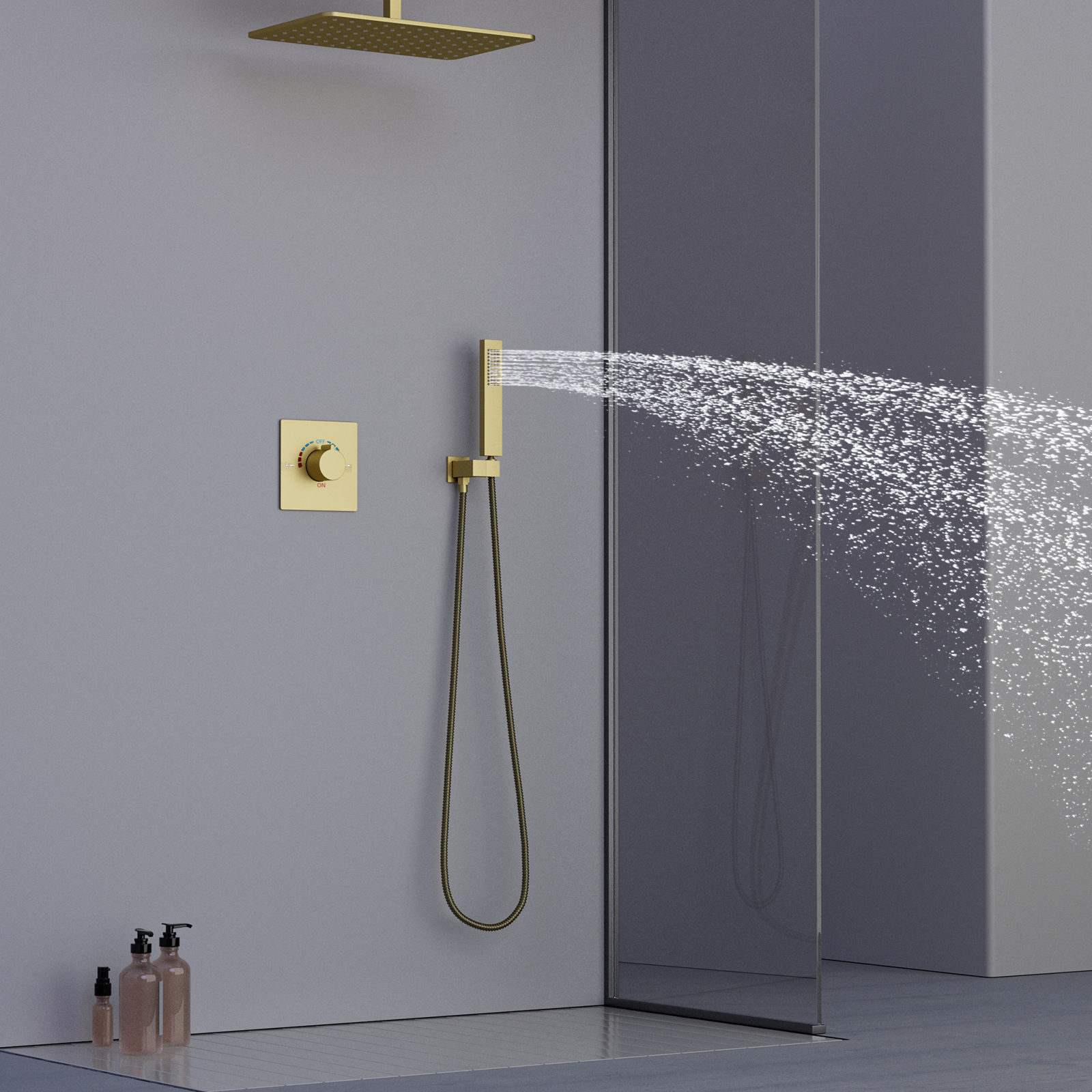 مقبض صمام الدش