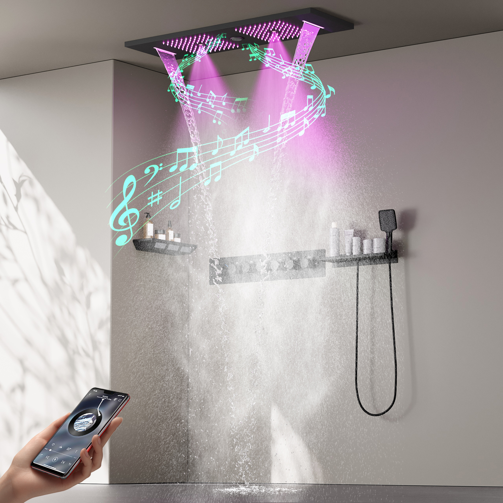 مجموعة رأس دش نحاسية