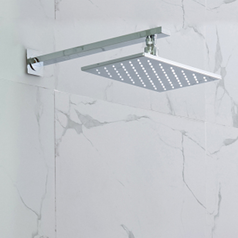 الكروم المصقول 28X18CM دش خلاط LED 3 درجة حرارة اللون تغيير الحمام جدار جبل دش الأمطار