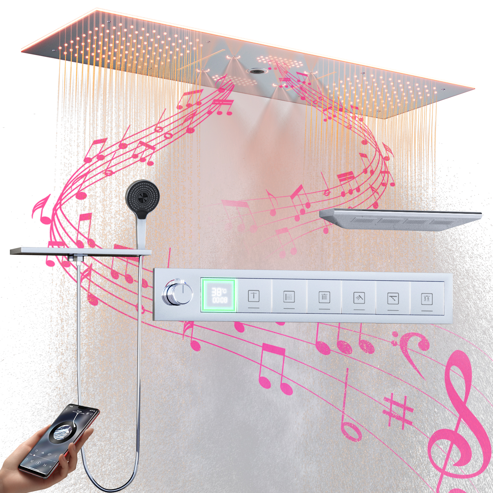 مجموعة رأس دش محمولة باليد