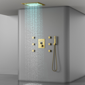 اكسسوارات الحمام دش سماعات الرأس الذكية شاشة ديجيتال Led دش صمام صنبور المطر سبا دش