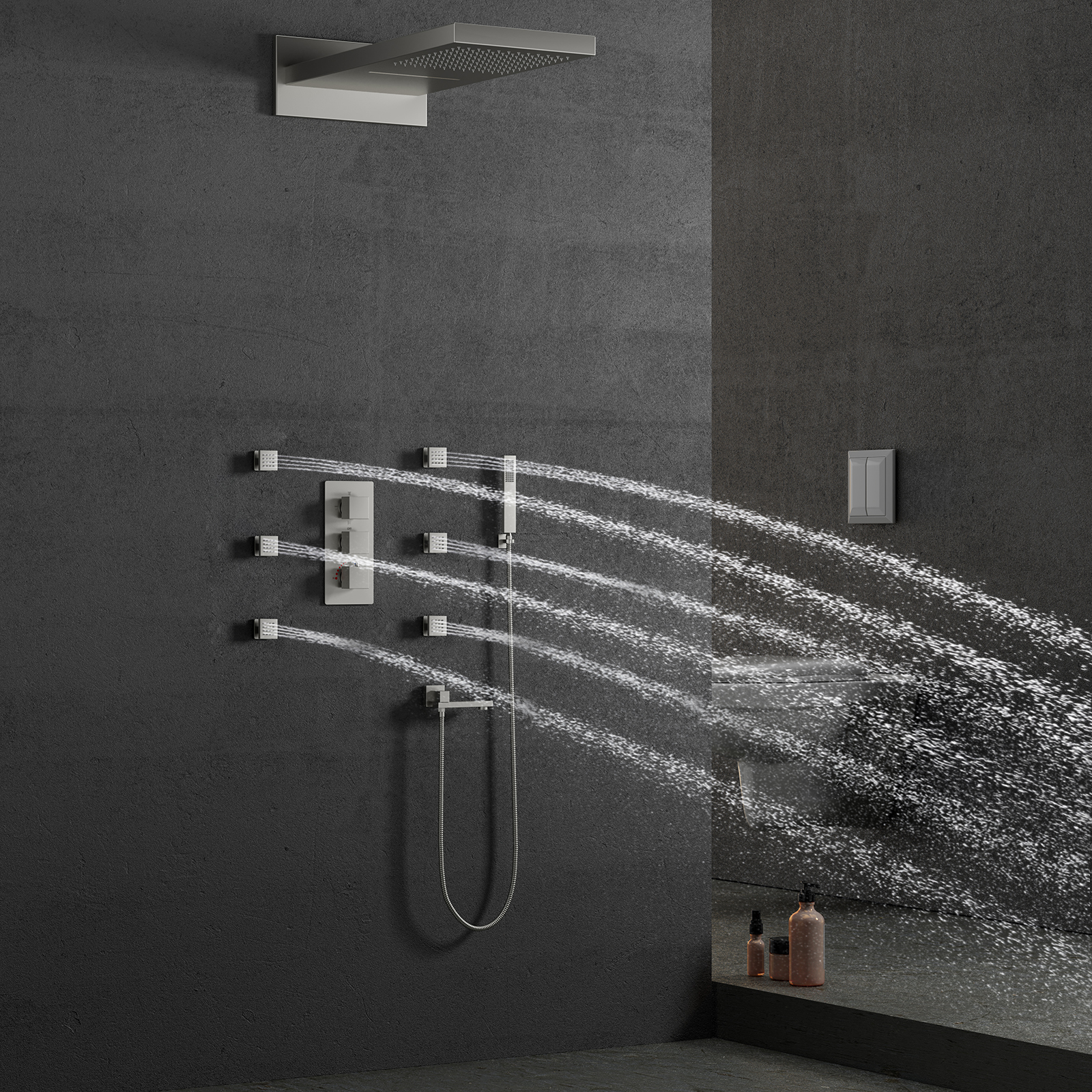 طقم رأس دش مكون من 4 قطع