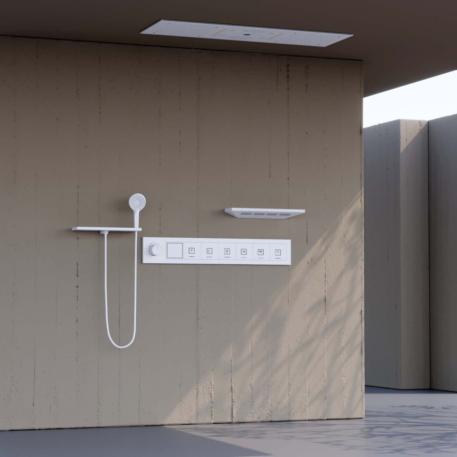 90X30CM الموسيقى LED دش سماعات رأس هطول الأمطار شلال الضباب الحمام درجة حرارة ثابتة دش صنبور