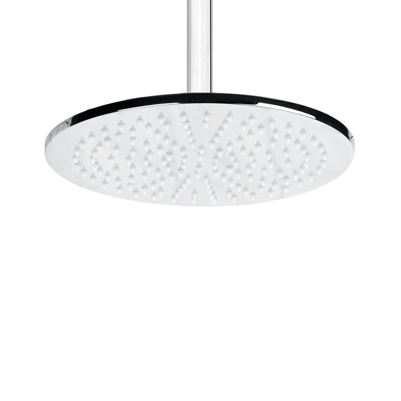 الكروم المصقول 25X25CM رأس دش LED 3 درجة حرارة اللون تغيير الحمام رفع أعلى نهاية دش الأمطار