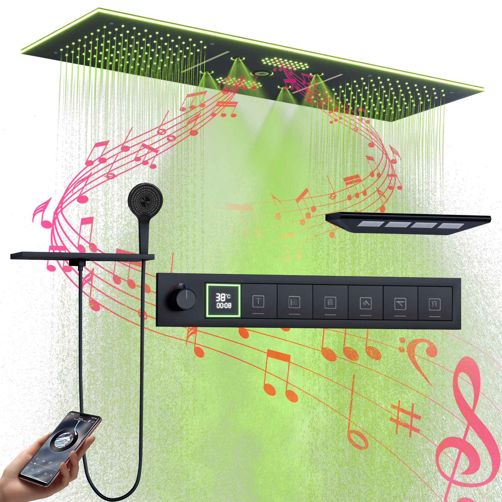 مجموعة رأس دش محمولة باليد